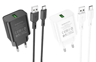 СЗУ Borofone BA72A Spring QC3.0 USB to Type-C фото 1 СЗУ Borofone BA72A Spring QC3.0 USB to Type-C фото 1 из 1