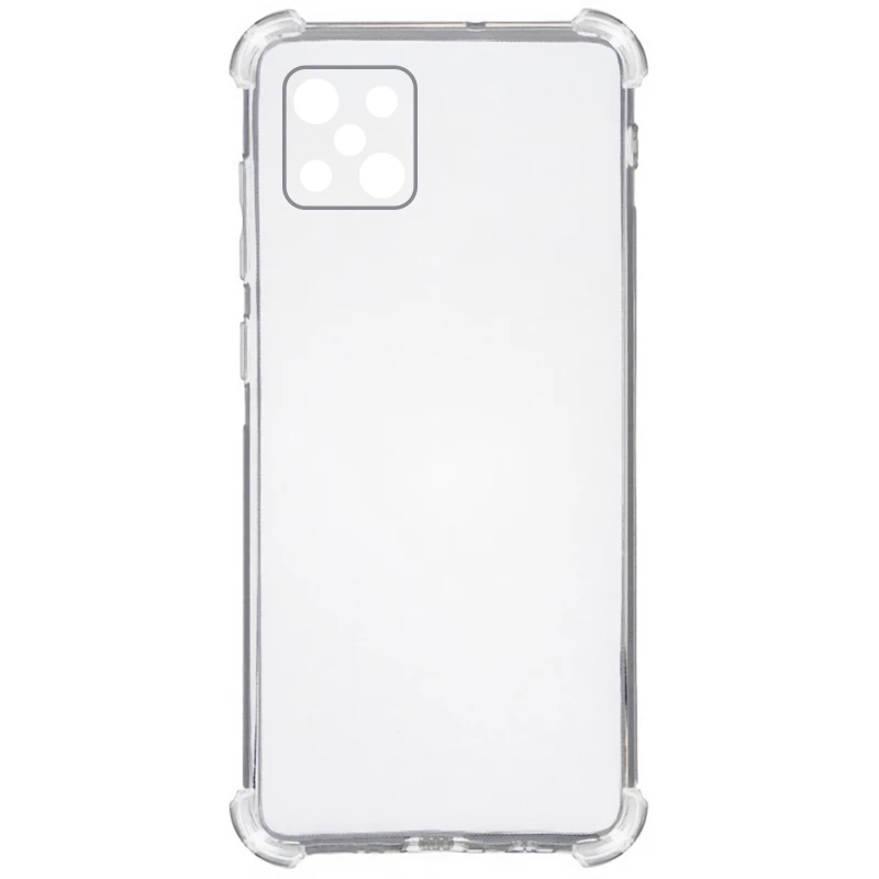 Ультратонкий силиконовый чехол GETMAN с крытыми бортами та камерою на Oppo A92s – Бесцветный (прозрачный). Фото 6 из 6