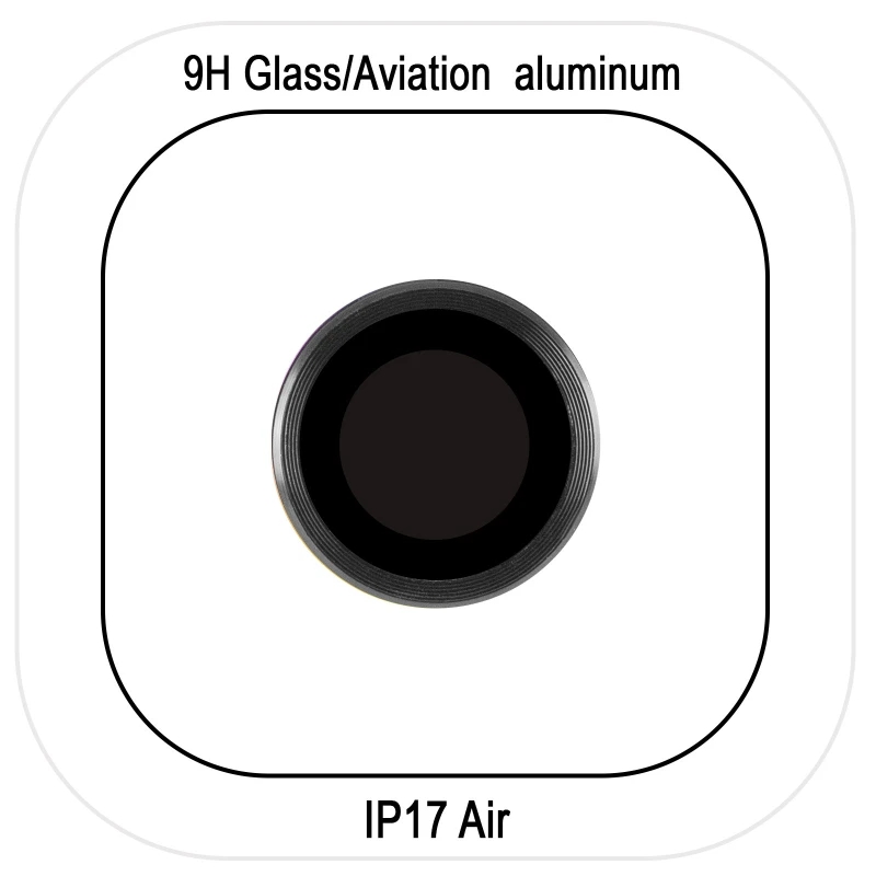 Металеве захисне скло на камеру на Apple iPhone 17 Air (6.5") – Чорний / Black. Фото 2 з 4
