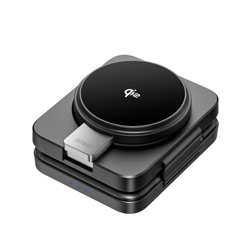 БЗУ WIWU Wi-W028 QI2 3 in 1 wireless charger – Black. Фото 3 из 5