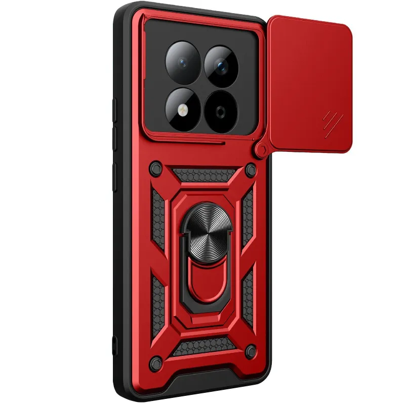 Ударопрочный чехол Ummi Camshield Serge Ring (in box) для Xiaomi Redmi Note 15 Pro+ 5G – Красный / Red. Фото 4 из 6