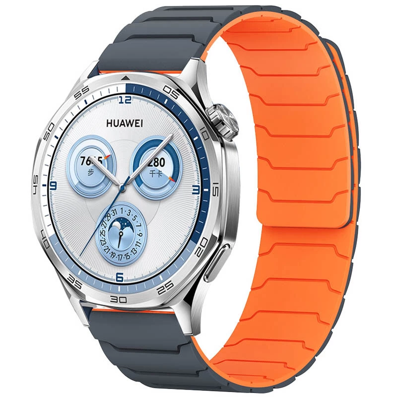 Ремешок Dual-color Magnetic для Smart Watch 20mm – Grey / Orange. Фото 1 из 1