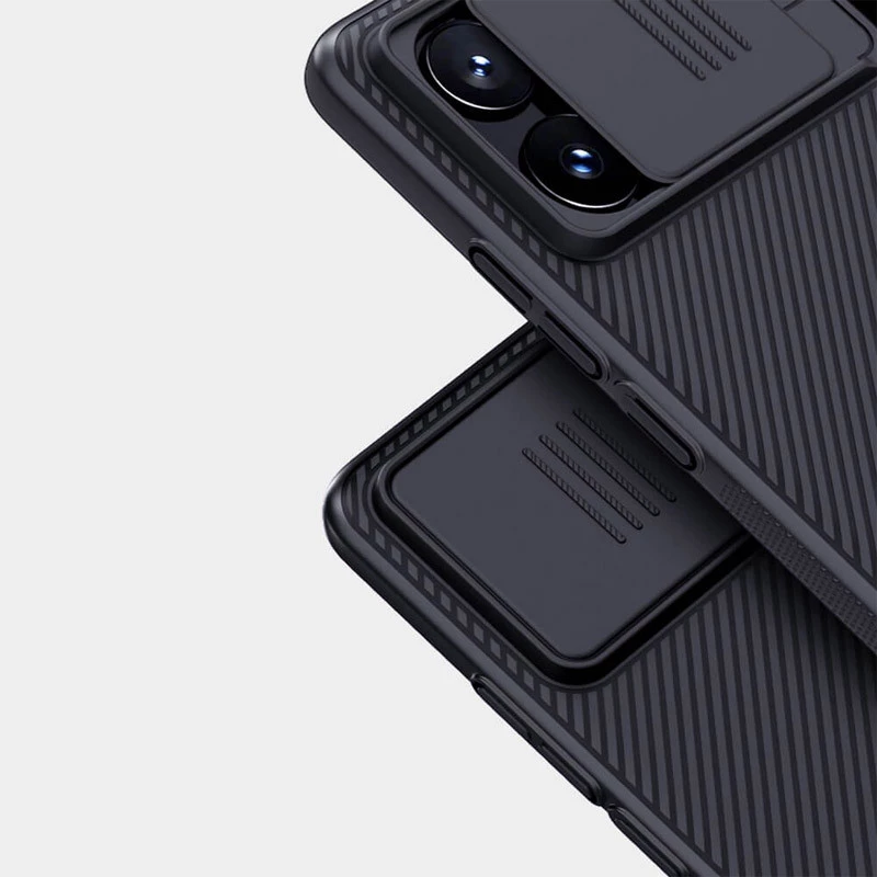 Карбована накладка Nillkin зі шторкою для камери на Xiaomi Redmi Note 14 5G – Чорний / Black. Фото 8 з 11