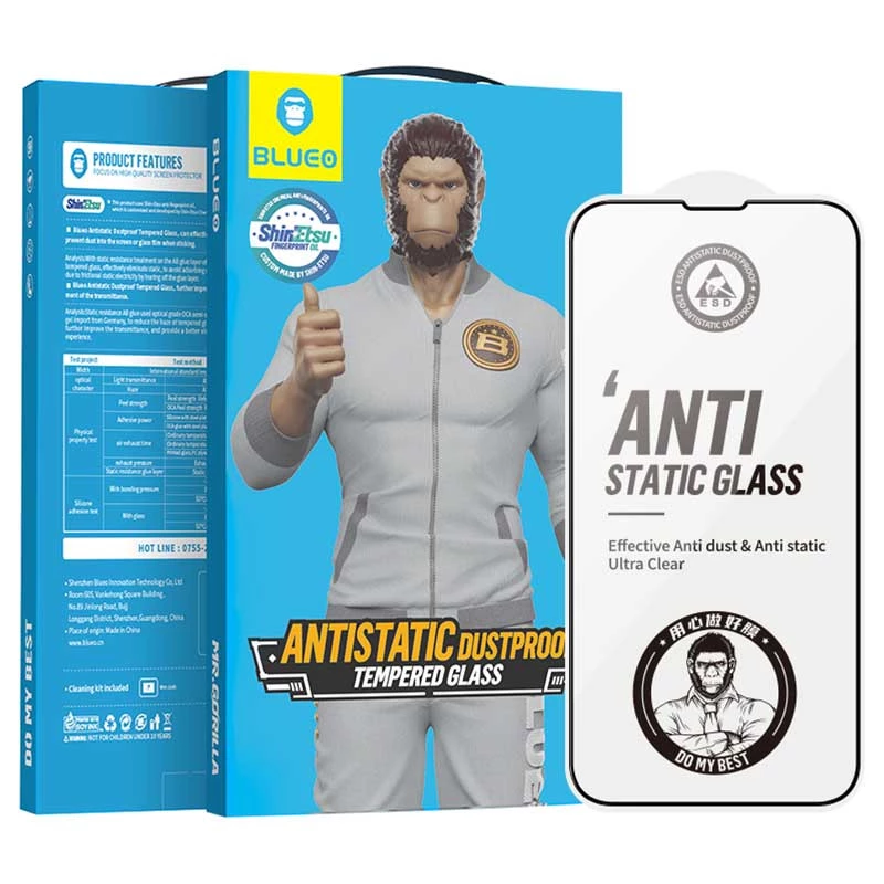Захисне скло Blueo Full Cover HD на Apple iPhone 15 Pro Max (6.7") – Чорний. Фото 9 з 11