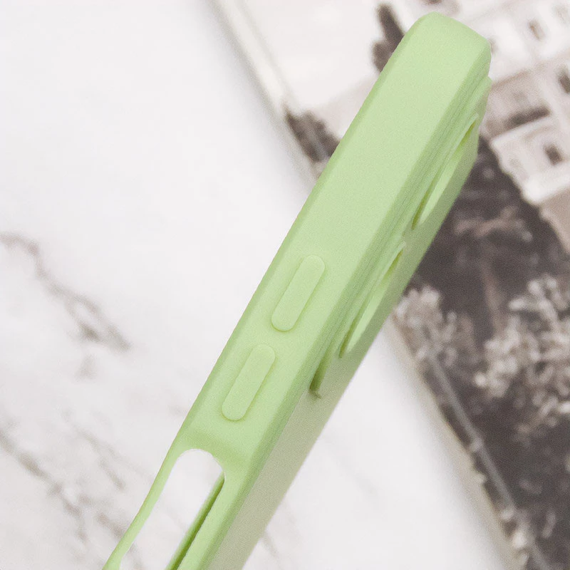 Кольоровий силіконовий чохол із захистом камери на Xiaomi Poco X5 Pro 5G – Фісташковий. Фото 3 з 3