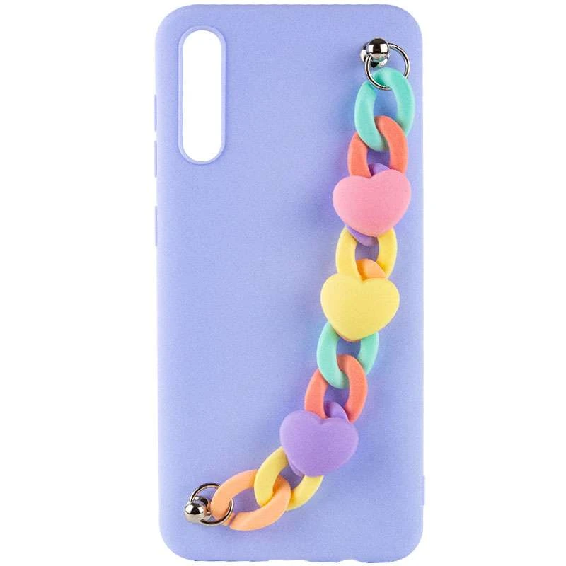 

Чехол Heart с цепочкой для Samsung Galaxy A50 (A505F) / A50s / A30s (Lilac Blue)