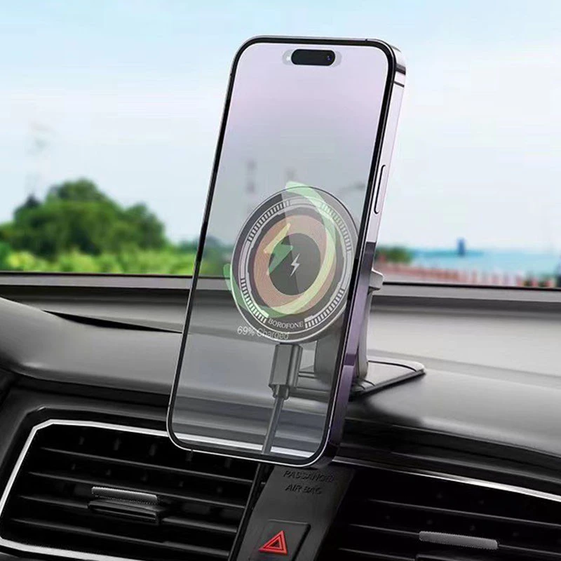 Автотримач з БЗП Borofone BH212 Riley (center console) – Black. Фото 5 з 6