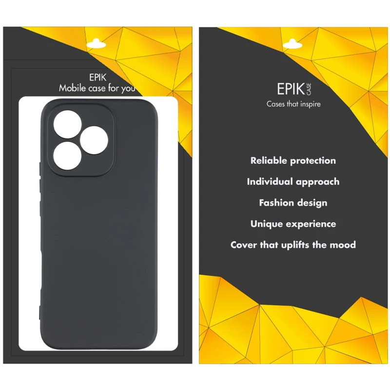 Чёрный силиконовый чехол Epik с защитой камеры для Honor 400 Lite – Черный. Фото 3 из 3