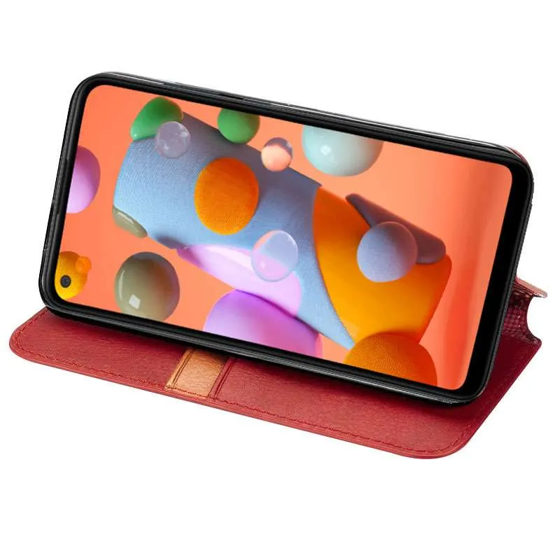 Чохол книжка GETMAN Cubic для Samsung Galaxy A21s – Червоний. Фото 3 з 6