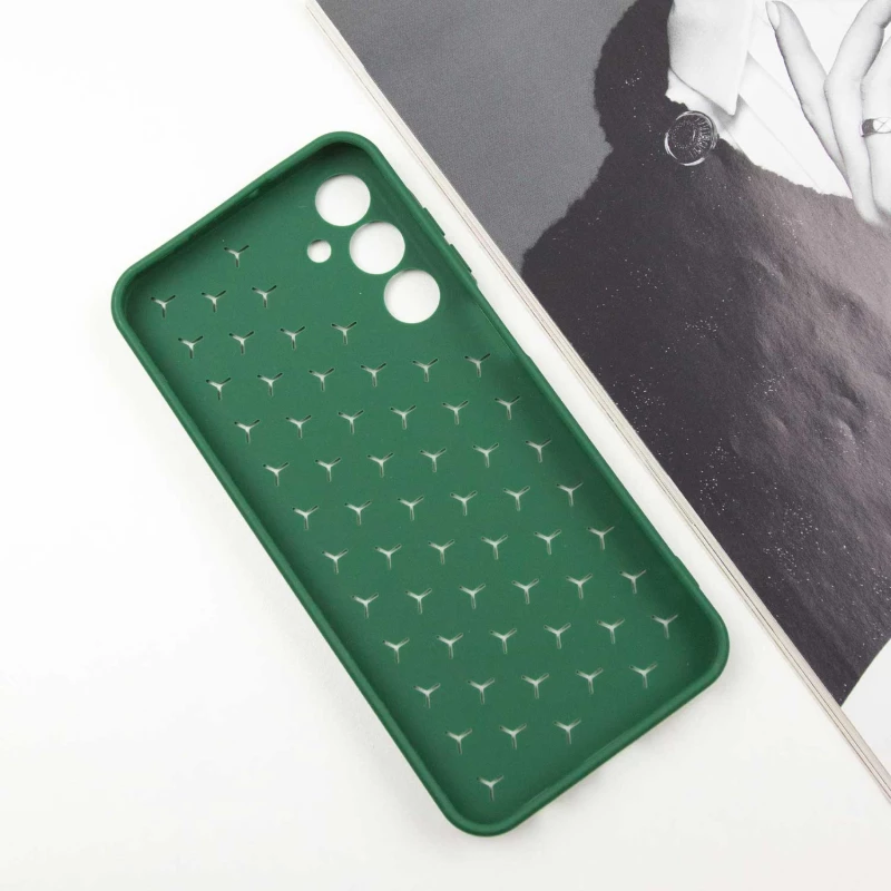 Силиконовый чехол сотами для Samsung Galaxy A25 5G – Зеленый / Cyprus Green. Фото 5 из 7