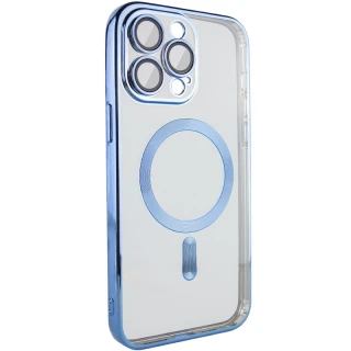 Хромовый TPU чехол с MagSafe для Apple iPhone 12 Pro (6.1") — Sierra Blue