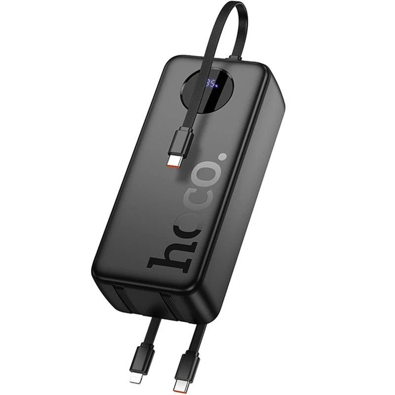 Портативне ЗП Power Bank Hoco J132B Sabio 22.5W+PD20W with 3 cables 30000 mAh – Black. Фото 2 з 5