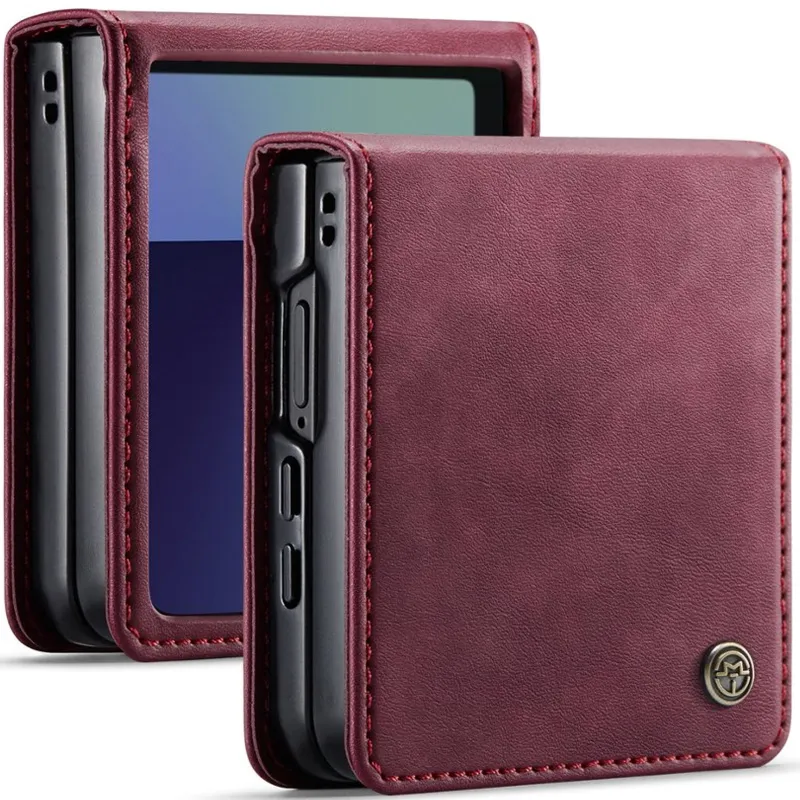 Шкіряний чохол-книжка CaseMe Velvet Matte для Samsung Galaxy Z Flip8 – Red. Фото 2 з 3