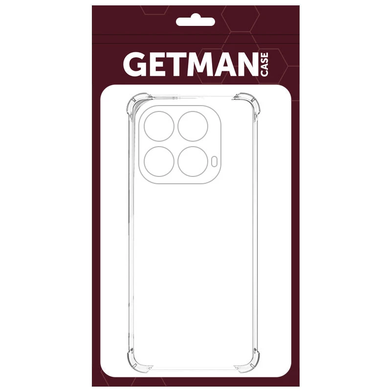 Ультратонкий силіконовий чохол GETMAN з критими бортами та камерою для Infinix Note 40 4G – Безбарвний (прозорий). Фото 2 з 3