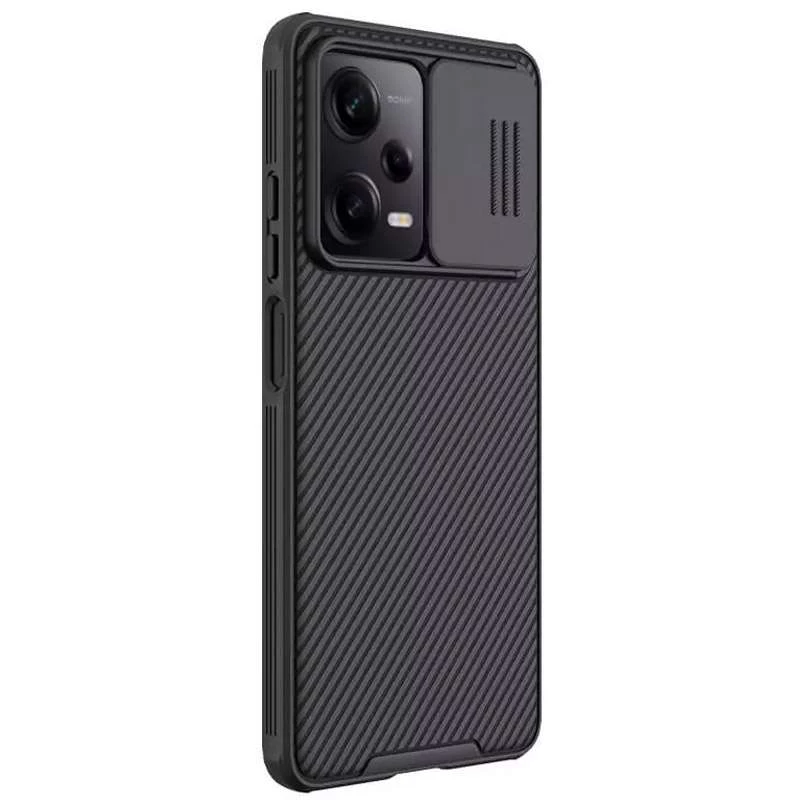 Карбована накладка Nillkin зі шторкою для камери на Xiaomi Redmi Note 12 Pro 5G – Чорний / Black. Фото 5 з 6
