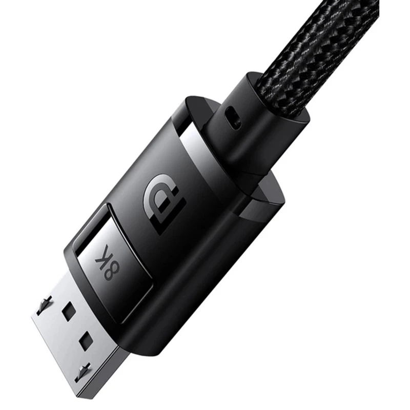 Дата кабель Baseus High Definition Series DP 8K to DP 8K (1.5m) (B00633706111) – Cluster Black. Фото 3 из 4