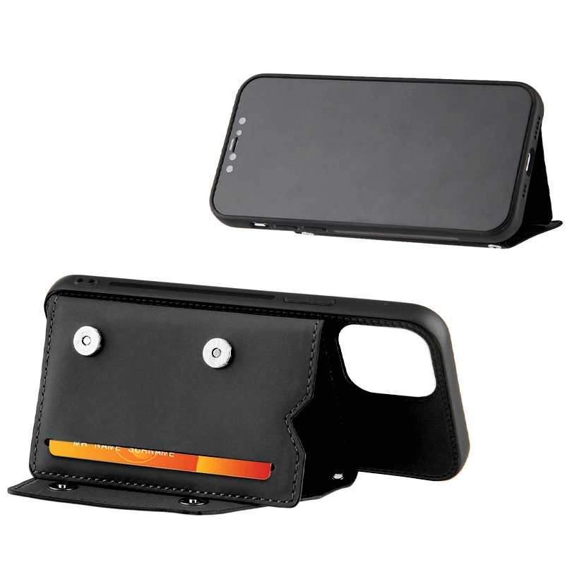 Чохол Frontalka з відсіком для карток на Apple iPhone 15 (6.1") – Black. Фото 3 з 4