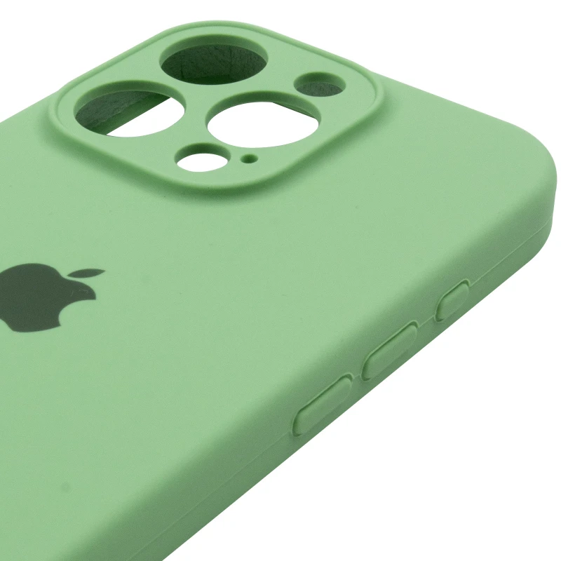 Чехол Silicone Case с защитой камеры для Apple iPhone 16 Pro Max – Мятный / Mint. Фото 5 из 6