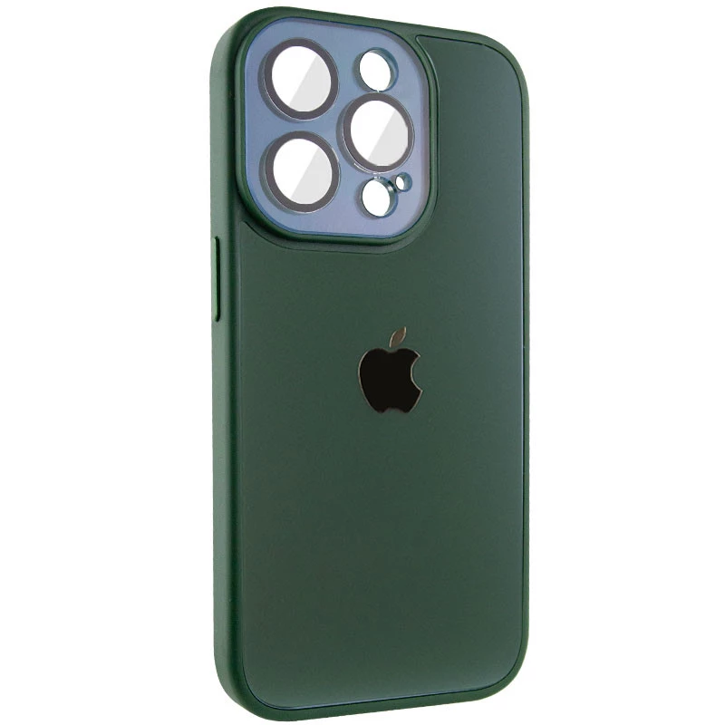 Силиконовый сапфировый чехол с с защитой камеры на Apple iPhone 12 Pro (6.1") – Зеленый / Forest green. Фото 3 из 7