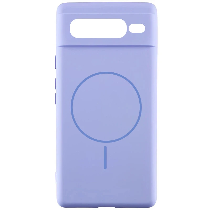 Чехол Silicone Cover Lakshmi Full Camera (AA) with Magnetic Fit для Google Pixel 7 Pro – Сиреневый / Dasheen. Фото 1 из 4
