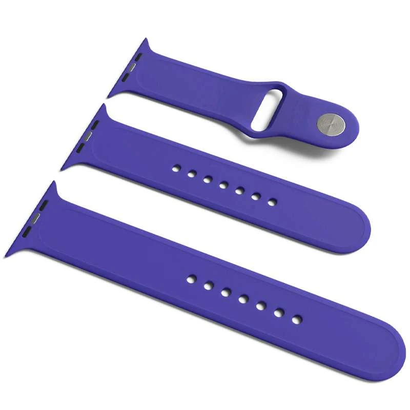 

Силиконовый ремешок для Apple Watch Sport Band 38 / 40 (S/M & M/L) 3pcs (Фиолетовый / Ultra Violet), Фіолетовий / ultra violet