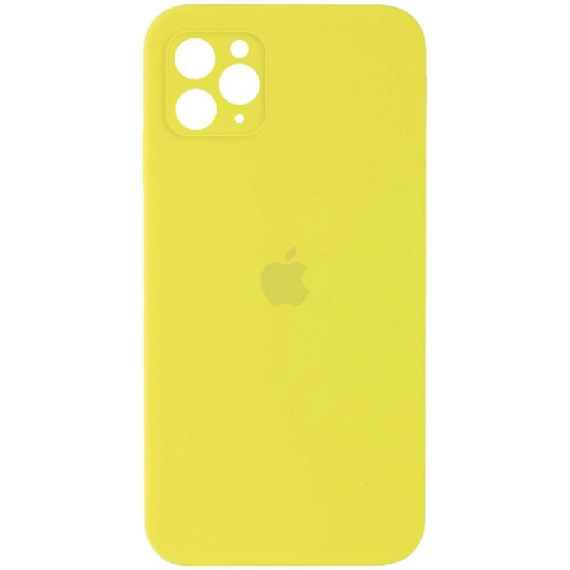 

Чехол Silicone Case Square с защитой камеры для Apple iPhone 11 Pro (5.8") (Желтый / Bright Yellow), Жовтий / bright yellow