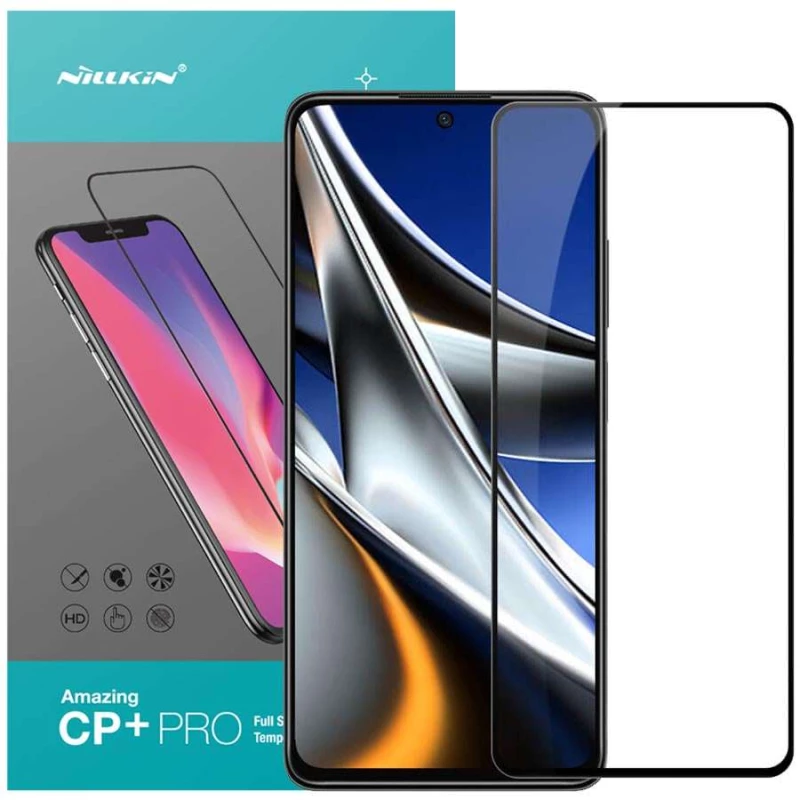 Захисне скло Nillkin (CP+PRO) на Xiaomi Poco X4 Pro 5G – Чорний. Фото 2 з 8