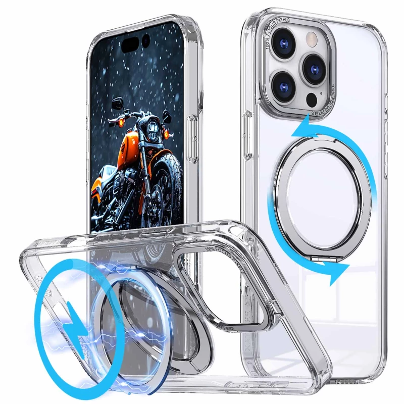 Чохол Empire with MagSafe and Ring для Apple iPhone 16 Plus – Clear. Фото 2 Чохол Empire with MagSafe and Ring для Apple iPhone 16 Plus – Clear. Фото 2 з 4
