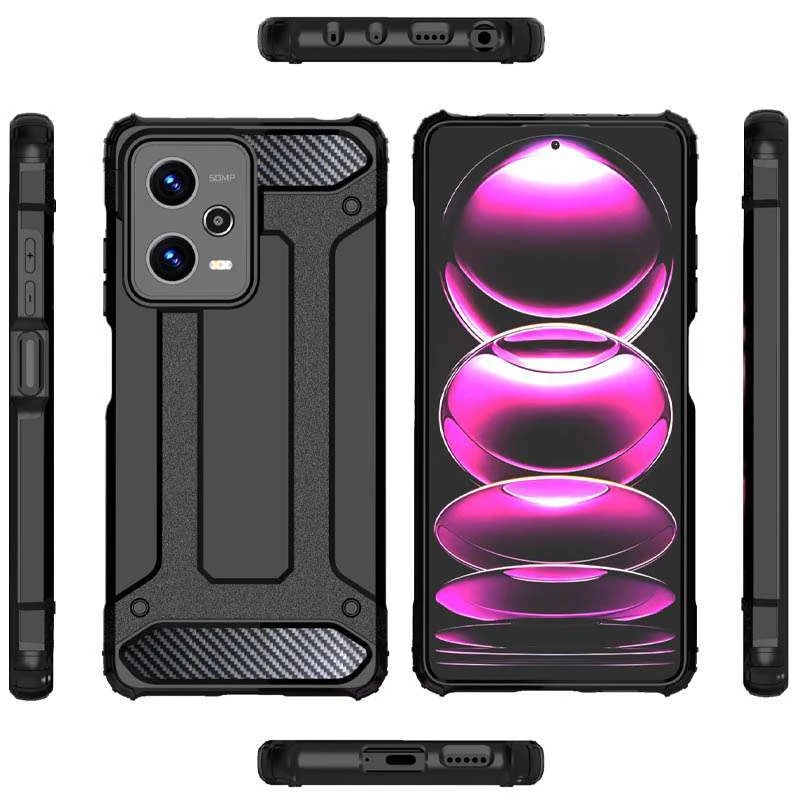 Протиударний чохол з посиленими кутами Immortal на Xiaomi Poco X5 5G – Чорний. Фото 2 з 5