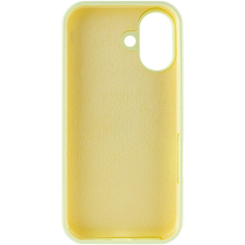 Чохол Silicone Case з закритим низом на Apple iPhone 16 – Жовтий / Mellow Yellow. Фото 12 з 16