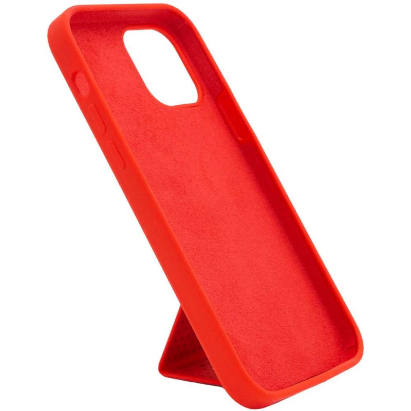 Чохол Silicone Case з тримачем на Apple iPhone 12 Pro Max (6.7") – Червоний / Red. Фото 3 з 5