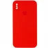 Чехол Silicone Case Square с защитой камеры для Apple iPhone XS Max (6.5") – Красный / Red. Фото 1 из 3