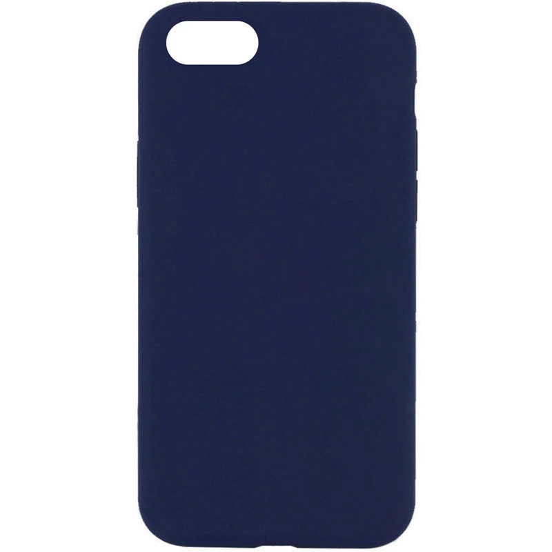 Чехол с закрытым низом Silicone Case для Apple iPhone SE (2020) – Темно-синий / Midnight blue. Фото 1 из 1