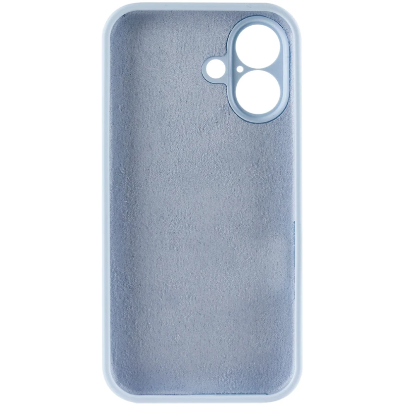 Чехол Silk Full Camera Protective (AA) NO LOGO для Apple iPhone 16 – Голубой / Sweet Blue. Фото 6 из 8