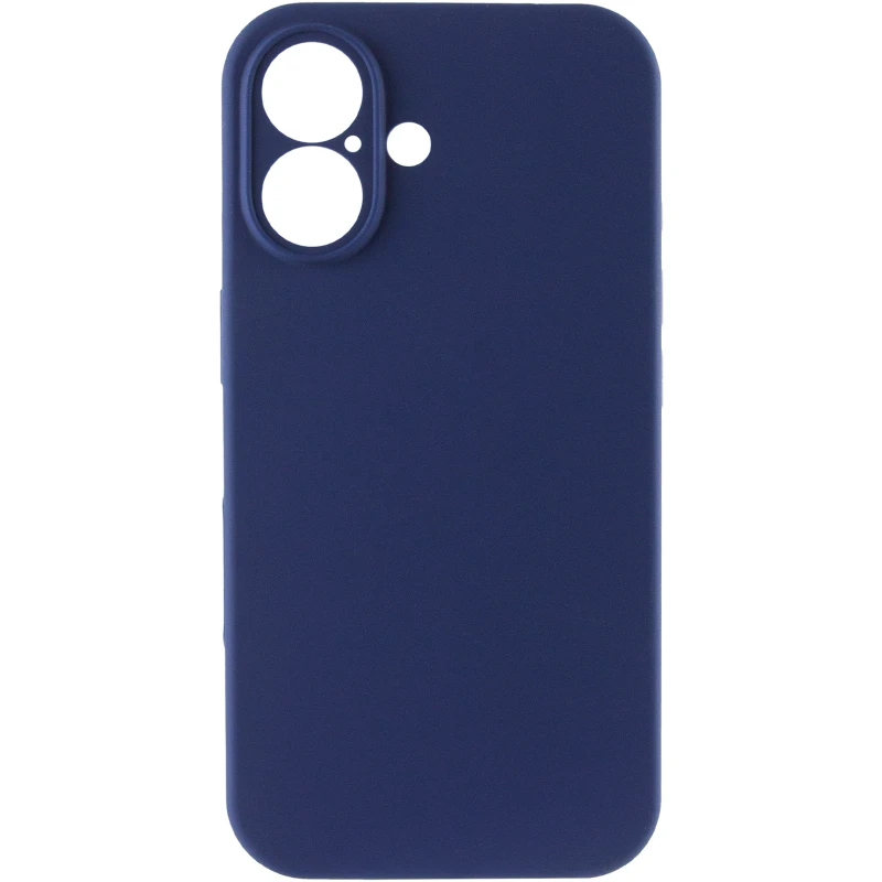 Чехол Silk Full Camera Protective (AA) NO LOGO для Apple iPhone 16 – Синий / Deep navy. Фото 3 из 7