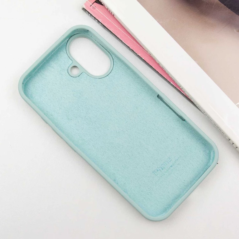 Чохол Silicone Case з закритим низом на Apple iPhone 16 – Бірюзовий / Beryl. Фото 3 з 7