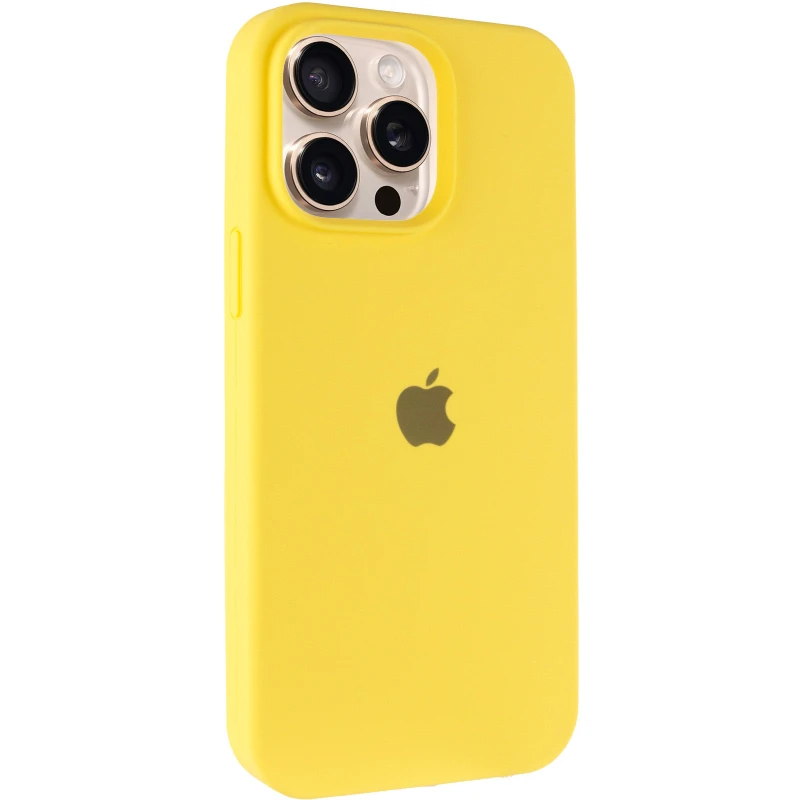 Чохол Silicone Case з закритим низом на Apple iPhone 13 Pro Max (6.7") – Жовтий / Yellow. Фото 2 з 8