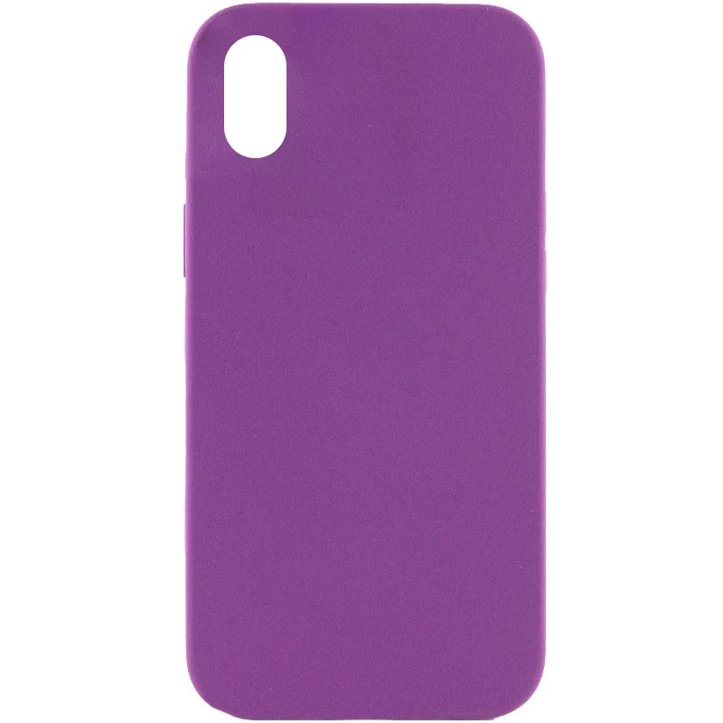 

Чехол с зарытым низом Silicone Case для Apple iPhone XR (6.1") (Фиолетовый / Grape), Фіолетовий / grape