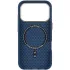 Чехол TPU+PC KVZV Triangular Pattern with Magnetic Fit для Apple iPhone 18 Pro – Blue. Фото 4 из 6