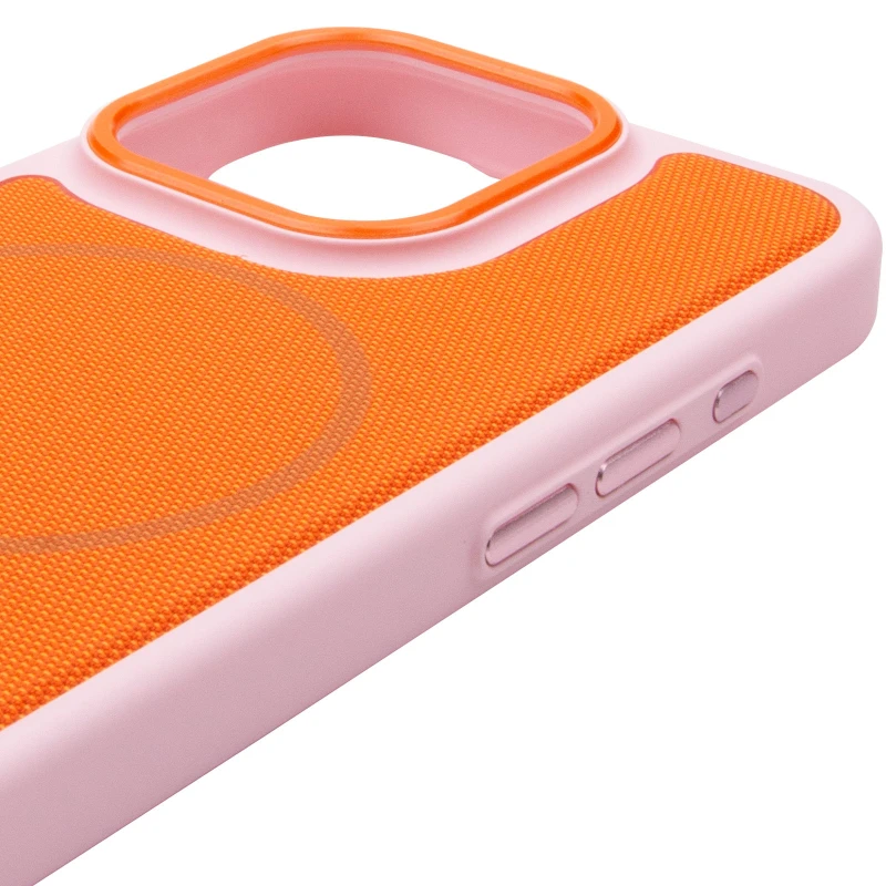 Чехол TPU TechWoven Hybrid with MagSafe для Apple iPhone 15 Pro (6.1") – Pink / Orange. Фото 7 из 8