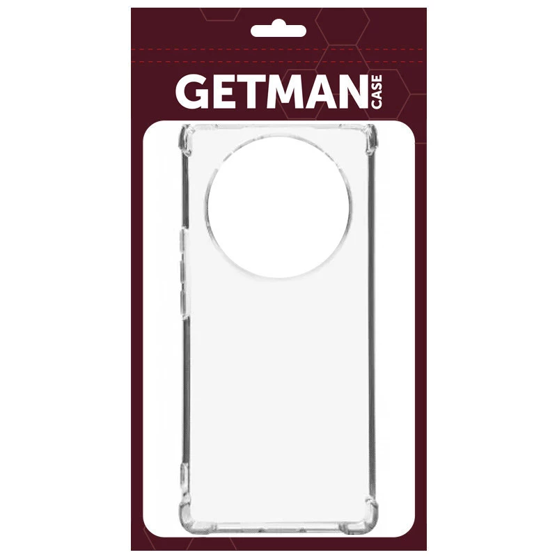 Ультратонкий силиконовый чехол GETMAN с крытыми бортами для Huawei Magic5 Lite – Бесцветный (прозрачный). Фото 2 из 3