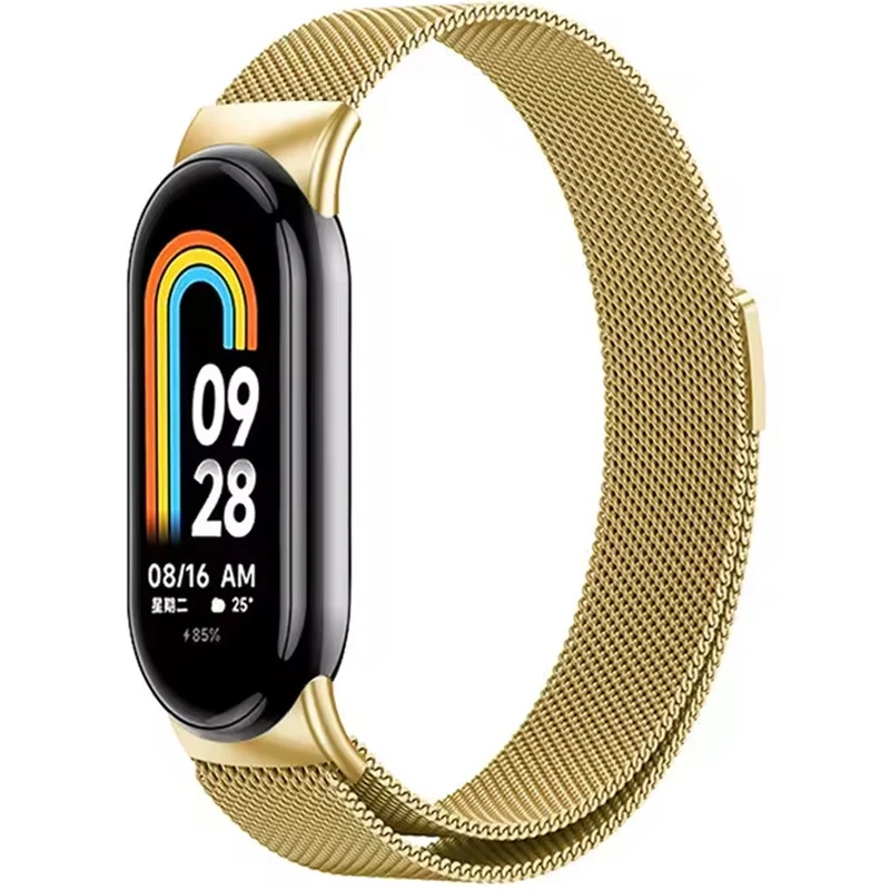 Ремінець Milanese Loop New Design для Xiaomi Mi Band 8/9/10 – Gold. Фото 1 з 3