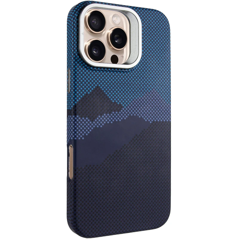 TPU чехол Pixel Craft with MagSafe для Apple iPhone 16 Pro Max – Mountain Blue. Фото 2 из 9