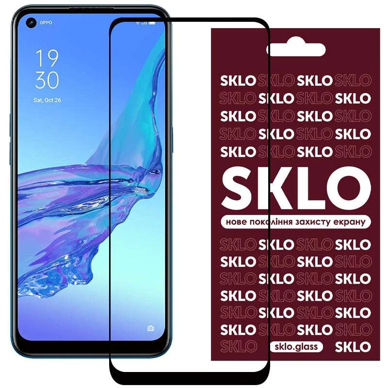 Захисне скло SKLO 3D Oppo A74 4G – Чорний. Фото 1 з 4