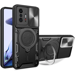 Ударопрочный чехол Bracket Ringstand с защитной шторкой для камеры для Xiaomi 11T / 11T Pro фото 1 Ударопрочный чехол Bracket Ringstand с защитной шторкой для камеры для Xiaomi 11T / 11T Pro фото 1 из 1
