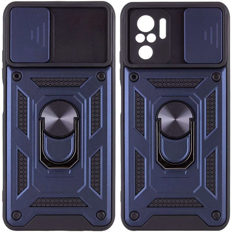 Ударопрочный чехол Serge Ring с защитой камеры для Xiaomi Poco M5s – Синий. Фото 1 из 8