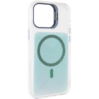 Чохол TPU+PC Jewel Sparkle with MagSafe для Apple iPhone 15 Pro (6.1") — Aqua Blue
