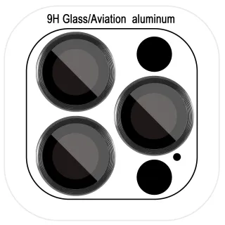 Металеве захисне скло на камеру на Apple iPhone 18 Pro Max — Чорний / Black
