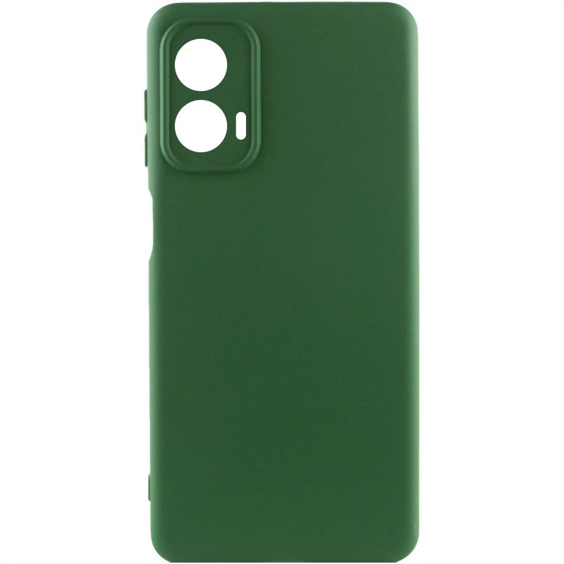 Чохол Silicone Case Lakshmi Plus з закритою камерою на Motorola Moto G85 – Зелений / Dark green. Фото 1 з 6