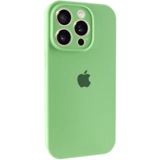 Чохол Silicone Case з захистом камери на Apple iPhone 13 Pro (6.1") — М'ятний / Mint